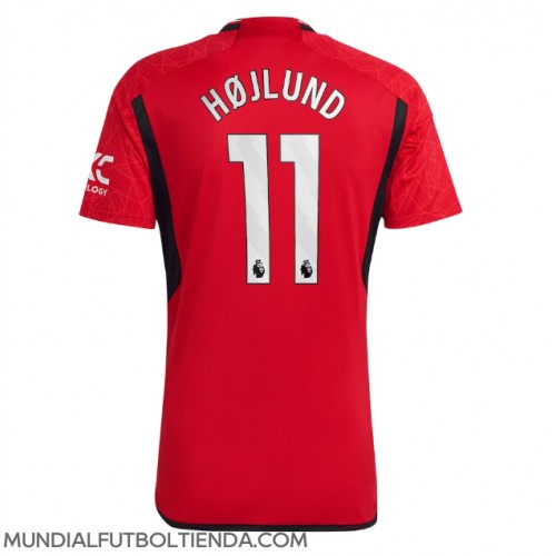 Camiseta Manchester United Rasmus Hojlund #11 Primera Equipación Replica 2023-24 mangas cortas
